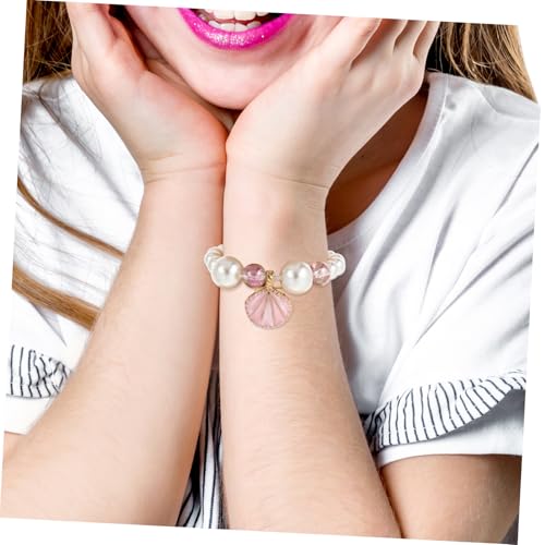 GALPADA Schmuckset Perlen Armband Halskette Set Simulierte Muschelperlen Einfach Anzuziehen Für Mädchen Geburtstag Party Geschenk Elegantes Design Langlebig und Charmant von GALPADA