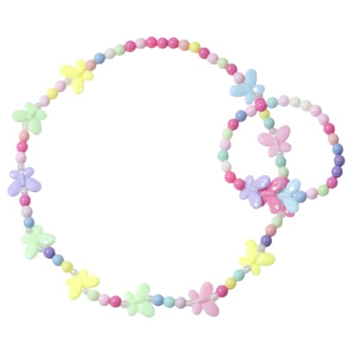 GALPADA Schmuckset Schmetterling Armband Halskette Acryl für Mädchen Jahre Stabiles Buntes Modeschmuck für Alltag Party Verkleidung Geburtstagsmitbringsel Modisches Accessoire von GALPADA