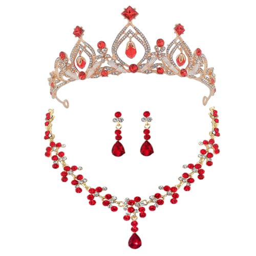 GALPADA Schmuckset mit Clip Ohrringen und Halskette Zartes Design für Mädchen Langlebig und Glänzend für Geburtstage Hochzeiten Shows und Festliche Anlässe von GALPADA