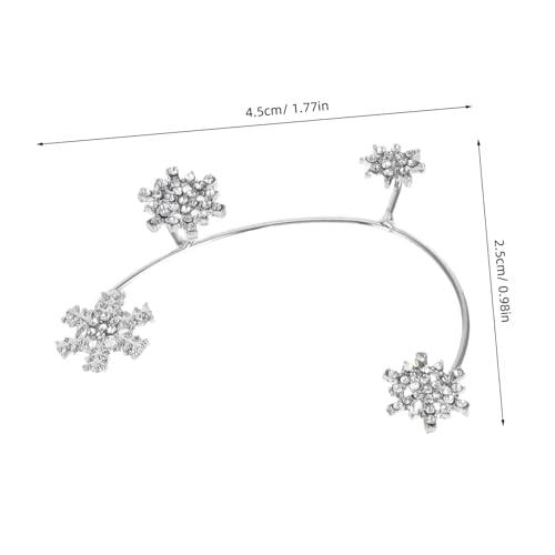 GALPADA Schneeflocken Ohrmanschetten Clip Ohrringe Damen Elegant Modisch Kreatives Design Langlebig Für Alltag und Festliche Anlässe von GALPADA