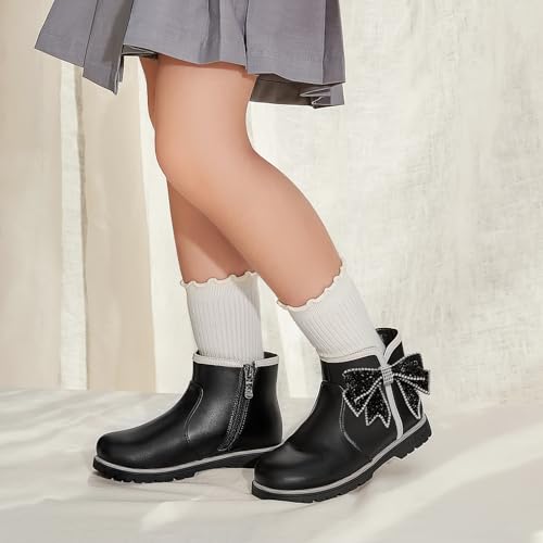 GALPADA Schwarze Strass Schleifen Schuhdekoration DIY Schuhzubehör Elegante Schuhverzierung für Mädchen Bastelaccessoire von GALPADA