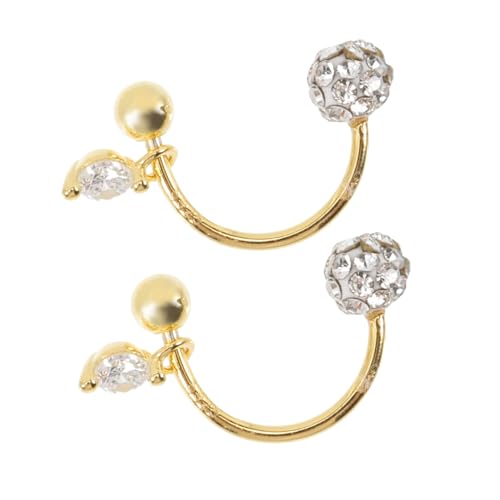 GALPADA Silber Ohrringe für Frauen Bogenförmige Ohrstecker mit Funkelnden Strasssteinen Hypoallergen Vielseitig Kombinierbar Eleganter Ohrschmuck für Mädchen und Damen von GALPADA