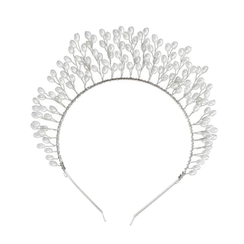 GALPADA Silberner Braut Haarschmuck Perlen Haarkranz Extravaganter Haarschmuck Stirnband Leichtes Hochzeitsaccessoire Partydekoration für Frauen GALPADA Silberner Braut Haarschmuck Perlen Haarkranz Extravaganter Haarschmuck Stirnband Leichtes Hochzeitsaccessoire Partydekoration für Frauen von GALPADA