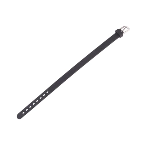 GALPADA Silikon Armband Schwarz Robustes Elastisches Gummiarmband mit Einstellbarem Lochdesign Bequemes Unisex Wristband für Mädchen Jungen für Events Gruppen Spiele Partygeschenk von GALPADA