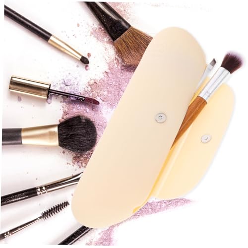 GALPADA Silikon Make up Pinselhalter Kosmetiktasche Reisetasche Tragbarer Staubdichter Make up Pinsel Organizer Leicht Robust für Damen und Mädchen Unterwegs von GALPADA