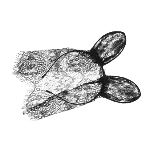 GALPADA Bunny Ear Haarschmuck Mit Spitzendekor Verspieltes Stirnband Für Damen Accessoire Für Karneval Halloween Und Kostümpartys Charmante Hasenohren Verkleidung von GALPADA