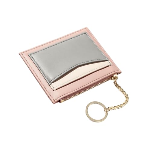 GALPADA Splice Multi Purse Damen Geldbörse Mit Schlüsselanhänger Wasserdichter Pu Geldbeutel Für Mehrere Karten Schmaler Reißverschluss Geldbeutel Vielseitig Einsetzbar Für Damen Und von GALPADA