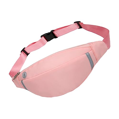 GALPADA Sportliche Damen Bauchtasche Verstellbar Leicht Mini Fanny Pack für Handy Joggen Fitness Alltag Rosa von GALPADA
