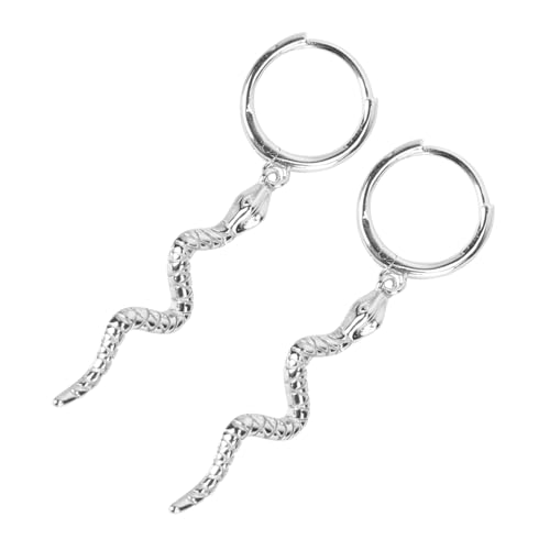GALPADA Sterling Silber Schlangenohrringe Weißgold Damen Modische Lange Ohrringe Kreatives Schlangen design Leicht Tragbar Alltagsschmuck Geschenkidee von GALPADA