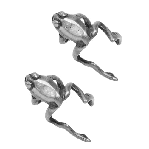GALPADA Sterlingsilber Ohrclips Damen Ohrschmuck Punk Stil Froggy Design Modische Ohrklemmen für empfindliche Ohren Langlebiger Glanz für Partys und Alltag von GALPADA
