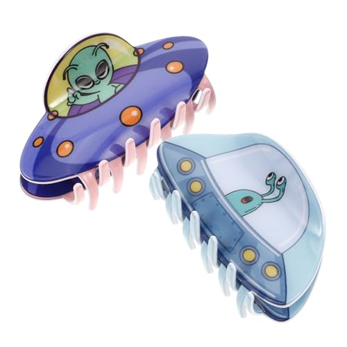 GALPADA Stilvolle Haarspangen Aus Acryl Mit Alien-raumschiff- Für Damen Flache Spangen Klein Für Haar-accessoires von GALPADA