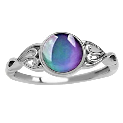 GALPADA Stimmungsring Unisex Temperatur Farbwechsel Ring Kreativer Emotionsring für Herren Damen Komfortabler Schmuck mit Langlebigem Design und Glatter Oberfläche von GALPADA