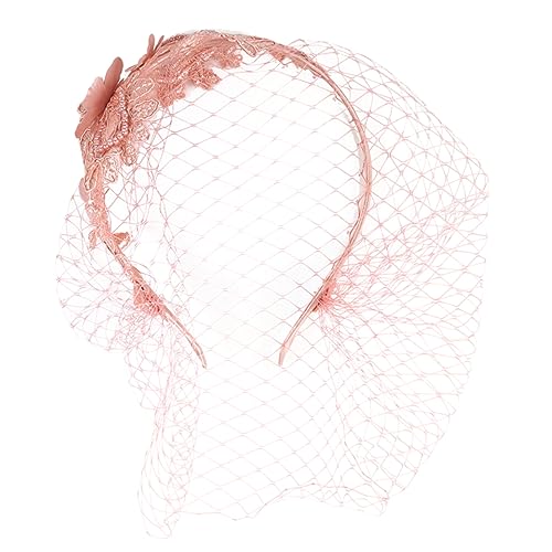 GALPADA Stirnband Aus Mesh-spitze Kopfbedeckungen Für Teepartys Fascinatoren Für Damen -teeparty-kopfbedeckung Stirnband Aus Mesh-schleier Fräulein Die Blumen Spitze Pillendose von GALPADA