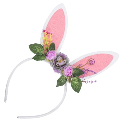 GALPADA Stirnband Hasenohren Haarband Make Up Haarband Tierohren Party Kopfschmuck Stirnband Für Mädchen Hasenohren Haarband Dekoratives Mädchen Stirnband Party Stirnband von GALPADA