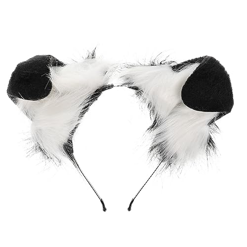 GALPADA Tierohren Haarband Für Kostüm Plüsch Hundeohren Kopfbedeckung Party Zubehör Für Erwachsene Festival Requisiten Cosplay Hundeohren Stirnband von GALPADA