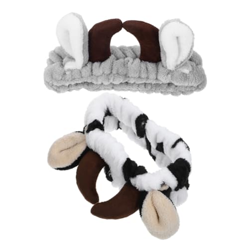 GALPADA 2stücke Kuhohren Stirnband Tier Kopfbedeckung Cosplay Accessoires Für Halloween Und Partys Für Mädchen von GALPADA