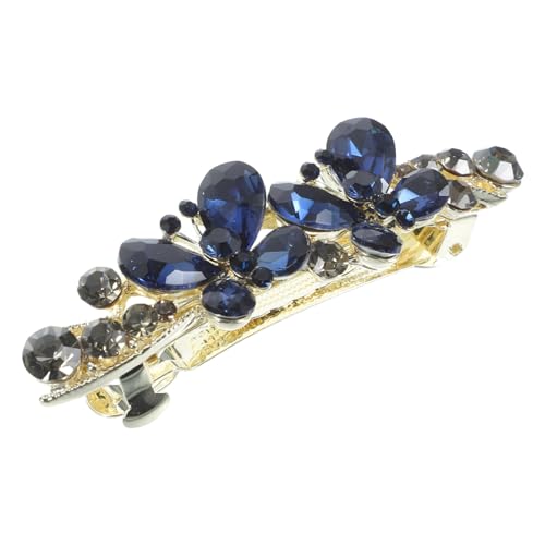 GALPADA Strass Haarspange mit Funkelnden Kristallen Kleiner Bling Spring Hair Clip für Damen Fester Sitz für Dickes Haar Modisches Haarschmuck Accessoire von GALPADA