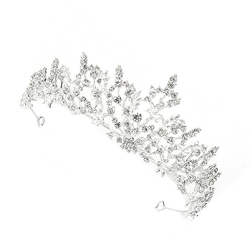 GALPADA Strass Stirnband Braut Haarschmuck mit Kristallkrone Silberner Haarreif für Damen Leichter und Langlebiger Hochzeitsschmuck für Braut Verlobung und Festliche Anlässe von GALPADA