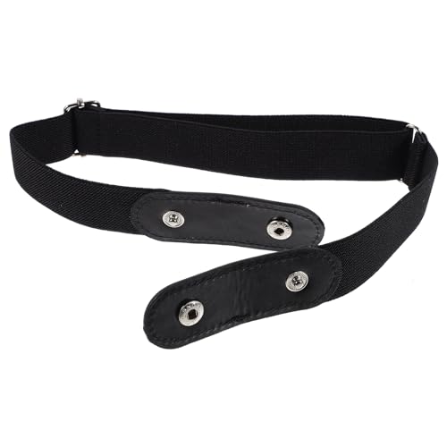 GALPADA Stretchgürtel Ohne Schnalle Verstellbarer Elastischer Taillengürtel Taillenband Stretch-Körperzubehör Für Jeans Hosen Kleider Schwarz von GALPADA