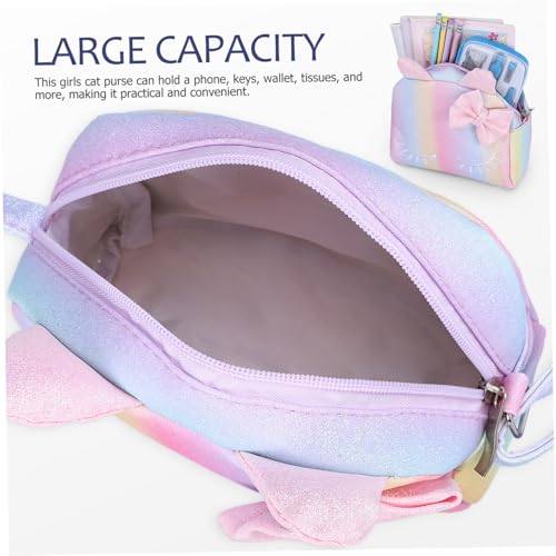 GALPADA Süße Katzen umhängetasche für Mädchen Kleine PU Crossbody Bag mit Cartoon motiv Strapazierfähiges Feuchtigkeitsbeständiges Material Handtasche für Teens von GALPADA