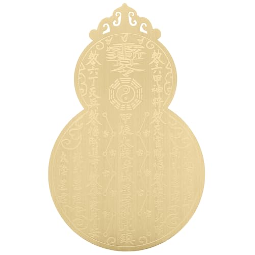 GALPADA Tai Metallkarte aus Gebürstetem Kupfer Chinesische Amulettkarte für Schutz Glück und Feng Shui Glücksbringer Traditionelles für Wohlstand und Harmonie von GALPADA