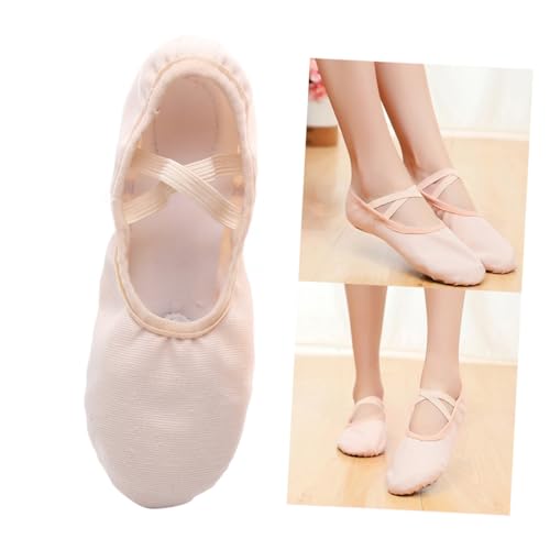 GALPADA Tanzschuhe Ballett Weiche Yoga Kleinkind Erwachsene Leichte Sohle Gymnastik Tanzschuhe Taschenschuhe Rosa von GALPADA