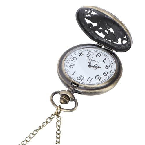 GALPADA Retro Taschenuhr Aus Legierung Mit Graviertem Design Und Kette Stilvolles Accessoire Für Damen Und Herren Langlebig Und Einzigartig Als Schmuckstück Oder von GALPADA