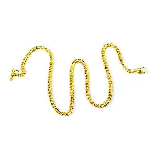 GALPADA Metall-taschenuhrkette Im Vintage-Stil Lang Mit T-Steg-Schnalle Als Uhrenhalter Und Taschenschmuck Geeignet Für Männer Und Frauen von GALPADA