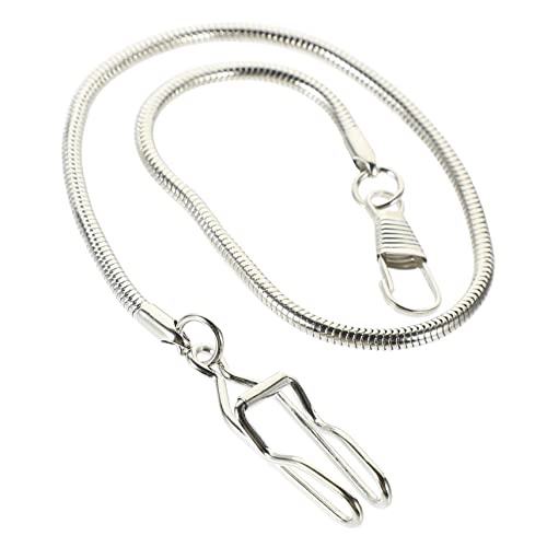 GALPADA Taschenuhrkette Herren Retro Antike Legierung Silberne Clip Taschenuhrkette Vintage Uhr Zubehör Für Taschenuhren Verarbeitung Langlebig Und Robust von GALPADA