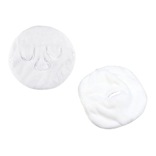 GALPADA Thermotherapie Gesichtsmaske aus Weichem Korallenfleece mit Fixierband Feuchtigkeitsspendend und Hautfreundlich Wiederverwendbar für Heiße und Kalte Kompressen zur Beruhigung von von GALPADA