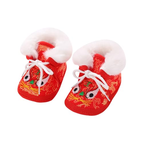 GALPADA Tiger-stoffschuhe mit Warmem Futter Atmungsaktiv Rutschfest Kurze Freizeit-hausschuhe für Jungen und Mädchen Weiche Bequeme Baumwollschuhe für Herbst und Winter von GALPADA