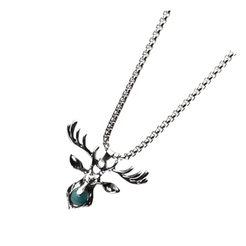 GALPADA Titanstahl Halskette mit Vintage Anhänger Unisex Schmuckkette Langlebiges Design Individuelles Accessoire für Damen und Herren Vielseitig Kombinierbar von GALPADA