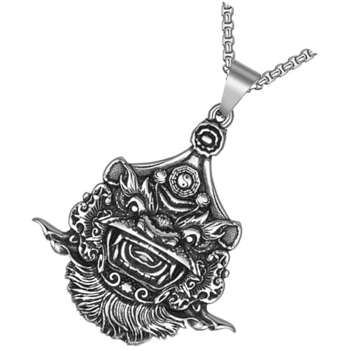 GALPADA Titanstahl Herren Halskette Löwenanhänger Pulloverkette Robust Langlebig Modisches Accessoire Für Hip Hop Fans von GALPADA