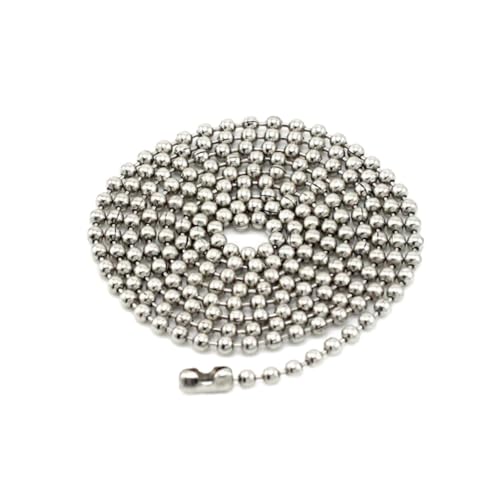 GALPADA Titanstahl Kugelkette Edelstahl Perlenkette Säure Alkalibeständig für Halsketten und Armbänder Unisex Silber von GALPADA