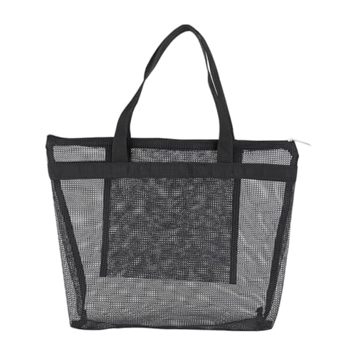 GALPADA Tragbare Mesh Dusch Tasche Waschbeutel Organizer Reise Netzbeutel Großem Praktisch für Kosmetik und Handtücher Schwarz von GALPADA