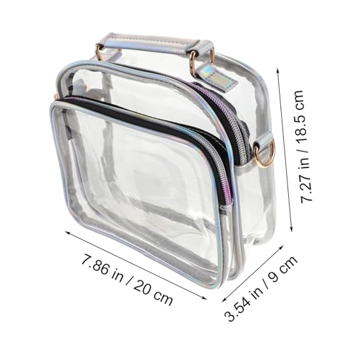 GALPADA Transparente Schultertasche Damen PVC Crossbody Bag mit Verstellbarem Schultergurt Leichte Umhängetasche für Alltag Shopping Reisen Stilvolle Durchsichtige Geldtasche von GALPADA