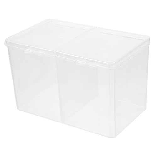 GALPADA Transparente Tragbare Kunststoff Aufbewahrungsbox mit Deckel Fächer Organizer für Wattepads und Kosmetik Langlebiger Kompakter Kosmetikpads Halter für Zuhause und Unterwegs von GALPADA