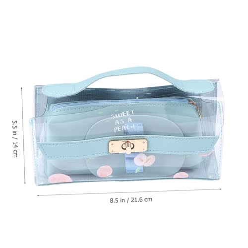 GALPADA Transparentes Großes Federmäppchen mit Reißverschluss Tragbare Stifttasche für Schule und Reisen Vielseitige Kosmetiktasche und Aufbewahrung für Schreibwaren Leicht Transparent von GALPADA