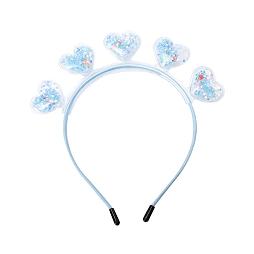 GALPADA Transparentes Quicksand Haarband mit Kreativem Herz Leichtes Mädchen Stirnband für Party Karneval Halloween Festliche Anlässe und Alltag Modisches Haarschmuck Accessoire von GALPADA