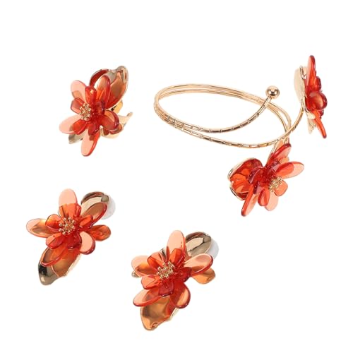 GALPADA Tropfenöl-blumenohrringe Mit Blumenarmreif Für Frauen Mutter Freundin Geburtstagsgeschenk Originelle Ohrringe Schmuck Für Hochzeit Braut Frühling Sommer von GALPADA