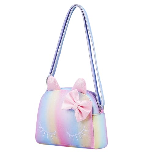 GALPADA Umhängetasche Katze PU Material Leicht und Robust Niedliche Kleine Mädchen Geldbörse Crossbody Tasche für Teens Alltag und Reisen von GALPADA
