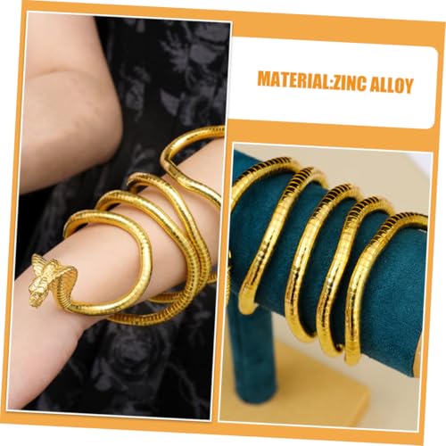 GALPADA Verstellbare Schlangenkette und Armband Unzerbrechliche Flexibel Schmuck Damen Einzigartiges Design Eleganter Snake Charm Für Halloween und Alltag von GALPADA