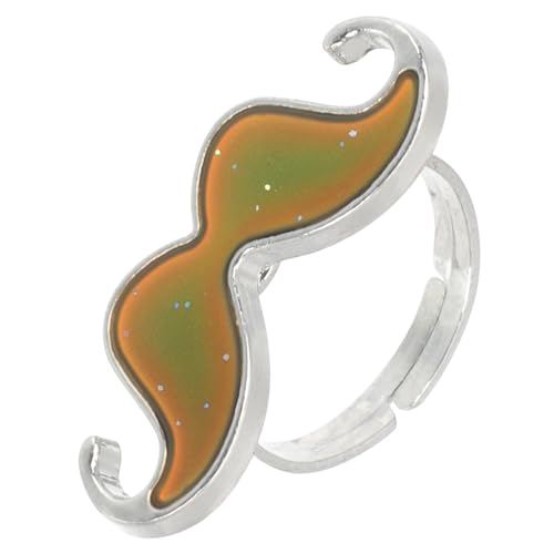 GALPADA Verstellbarer Damenring Stimmungsring mit Farbwechsel Thermosensitiv Party für Mädchen und Frauen Robuster Zinklegierungsring mit Modischem Design für Geburtstagsfeiern und von GALPADA