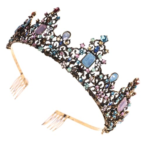 GALPADA Vintage Barock Tiara Haarschmuck mit Strasskrone Braut Stirnband für Hochzeit Party und Besondere Anlässe Glänzendes Langlebiges Kopfschmuck Accessoire für Damen von GALPADA