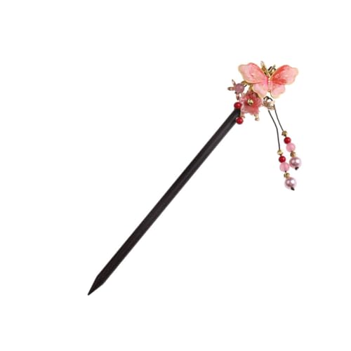 GALPADA Vintage Chinesische Haarnadel Holz Haarstab mit Perlen Retro Haarschmuck für Damen Haarklammer Haarbun Chopstick Klassisch Langlebig und Sicher für Vielseitige Frisuren von GALPADA