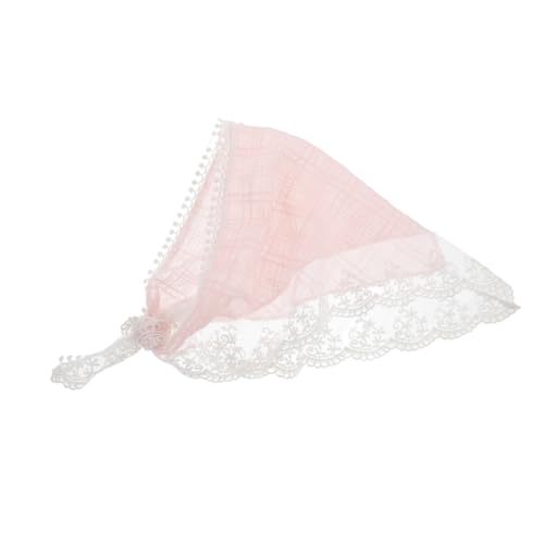 GALPADA Vintage Dreieck Bandana Stirnband Französischer Spitzenschal Rutschfestes Haarbandana Dekoratives Kopftuch Dreieckiges Kopftuch Rutschfestes Spitzentuch Haarschmuck von GALPADA