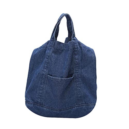 GALPADA Vintage Hobo-leinwand Tasche Aus Jeansstoff Lässige Denim-tasche Retro-segeltuchtasche Umhängetasche Aus Segeltuch Denim-umhängetasche Canvas Damentasche Tragetasche Jahrgang von GALPADA