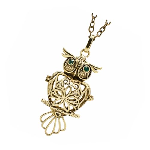 GALPADA Vintage Owl Diffuser Halskette Damen Aromatherapie Anhänger aus Langlebiger Legierung Verstellbar Spirituelle Schmuckidee für Pullover und Alltag Stilvoller Ätherischer Öl von GALPADA
