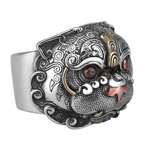 GALPADA Vintage Pi Yao Ring Kupfer Schmuck Unisex Punk Health Wealth Deko Accessoire für Damen und Herren von GALPADA
