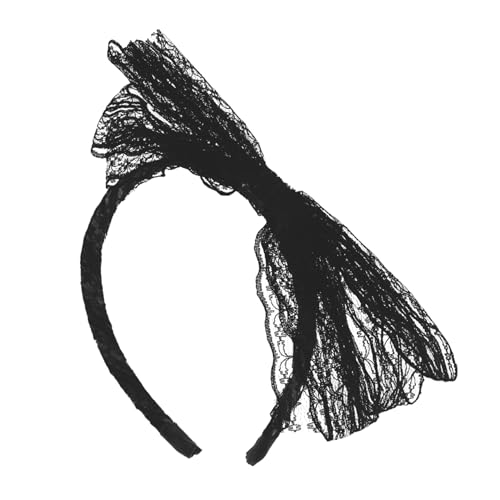 GALPADA Vintage Schleifen Haarreif Damen Haarschmuck für Geburtstag Kostüm Party Erwachsene Mädchen Headband Schwarz Retro Styling von GALPADA